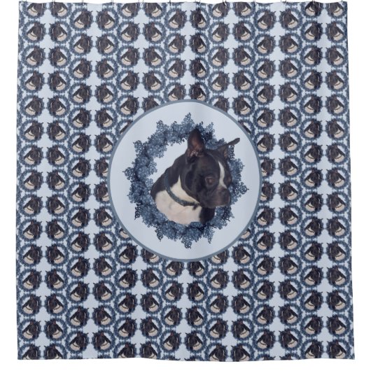 Boston Terrier Dog Animal Duschvorhang (Vorderseite)