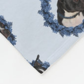 Boston Terrier Dog Animal Muster Fleecedecke (Ecke)