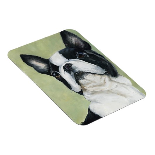 Boston Terrier Dog Art Magnet (Rechte Seite)