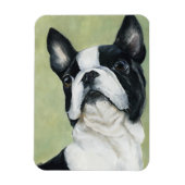 Boston Terrier Dog Art Magnet (Vertikal)