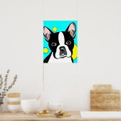Boston Terrier Dog Art Poster (Küche)