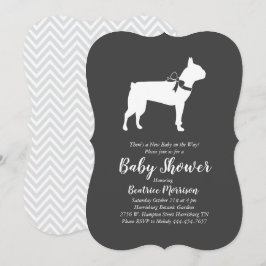 Boston Terrier Dog Baby Shower Einladung