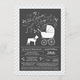 Boston Terrier Dog Baby Shower Einladung