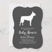 Boston Terrier Dog Baby Shower Einladung (Vorderseite)