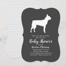Boston Terrier Dog Baby Shower Einladung
