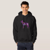 Boston Terrier Dog Blume Musterbeispiel Hoodie (Vorne ganz)
