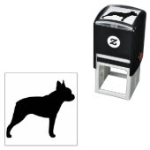 Boston Terrier Dog Breed Silhouette Permastempel (Beispiel)