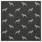 Boston Terrier Dog Breed Silhouetten Muster Stoff (Muster)