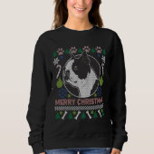 Boston Terrier Dog Breed Ugly Christmas Sweater Sweatshirt (Vorderseite)