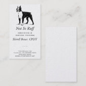Boston Terrier Dog Business Visitenkarte (Vorne/Hinten)