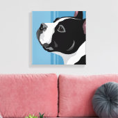 Boston Terrier Dog Canvas Prints Leinwanddruck (Insitu (Wohnzimmer))