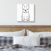Boston Terrier Dog Cartoon Leinwanddruck (Insitu (Schlafzimmer))