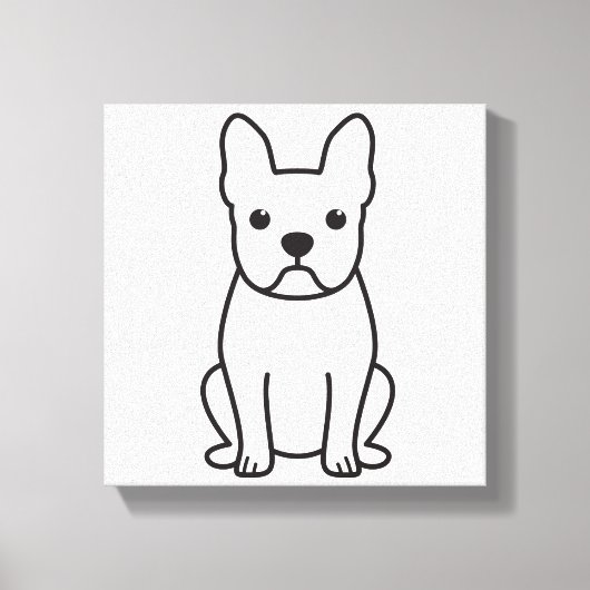 Boston Terrier Dog Cartoon Leinwanddruck (Vorderseite)