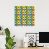 Boston Terrier Dog Cartoon Pop Art Poster (Heimbüro)