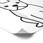 Boston Terrier Dog Cartoon Poster (Ecke)