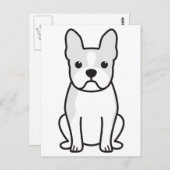 Boston Terrier Dog Cartoon Postkarte (Vorne/Hinten)
