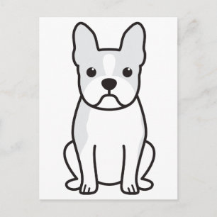 Boston Terrier Dog Cartoon Postkarte
