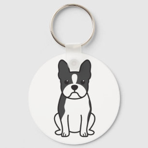 Boston Terrier Dog Cartoon Schlüsselanhänger
