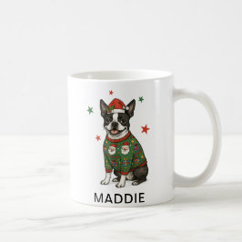 Boston Terrier Dog Christmas Sweater Kaffeetasse