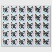 Boston Terrier Dog Design Geschenkpapier (Flach)
