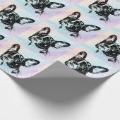 Boston Terrier Dog Design Geschenkpapier (Ecke)