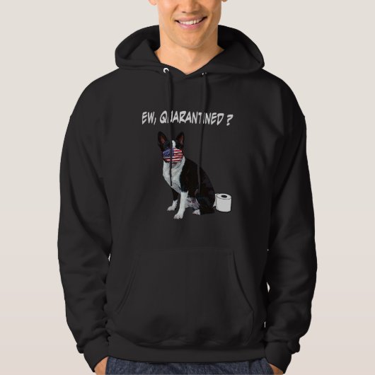 Boston Terrier Dog Ew isolierte Hunde, die eine Fa Hoodie (Vorderseite)
