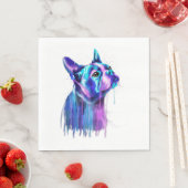 Boston Terrier Dog Frische Pasta machen Serviette (Beispiel)