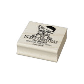 Boston Terrier Dog Frohe Weihnachts-Rücksendeadres Gummistempel (Stempel)