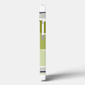 Boston Terrier Dog - Green Geometric Case-Mate iPhone Hülle (Rückseite / Links)