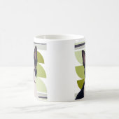 Boston Terrier Dog - Green Geometric Kaffeetasse (Mittel)