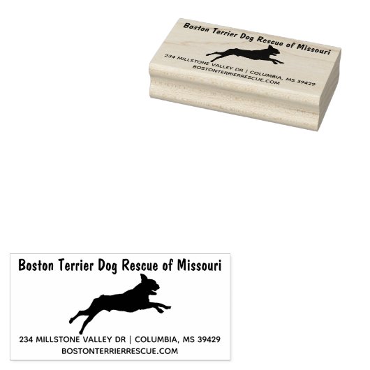 Boston Terrier Dog Gummistempel (Stempel)