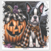 Boston Terrier Dog Halloween Aufkleber (Blatt)