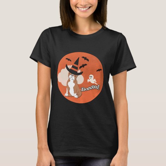Boston Terrier Dog Halloween Dog Halloween Pet Hal T-Shirt (Vorderseite)
