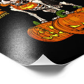 Boston Terrier Dog Halloween Fotodruck (Ecke)