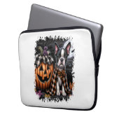 Boston Terrier Dog Halloween Laptopschutzhülle (Vorderseite Links)