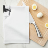 Boston Terrier Dog � Halloween Moon Silhouette Ove Geschirrtuch (Viertel Falte)