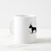 Boston Terrier Dog - Halloween Moon Silhouette Ove Kaffeetasse (Vorderseite Links)