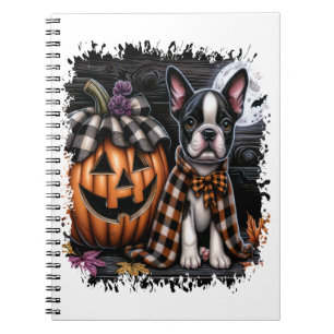 Boston Terrier Dog Halloween Notizblock