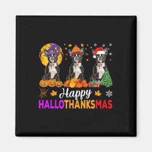 Boston Terrier Dog Halloween Weihnachtsdank Magnet