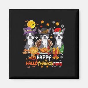 Boston Terrier Dog Happy Halloween Erntedank Ch Magnet