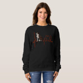 Boston Terrier Dog Heartbeat EKG Funny My Dogs My  Sweatshirt (Vorne ganz)