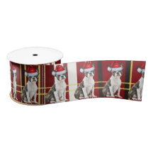 Boston Terrier Dog Holiday Kariert Funny Christmas