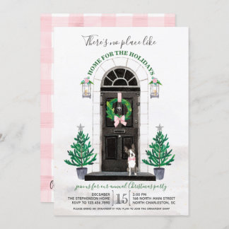 Boston Terrier Dog Holiday Weihnachts-Party Einladung