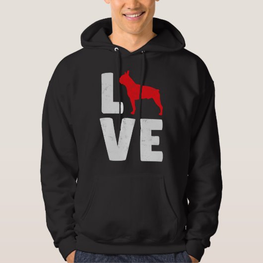 Boston Terrier Dog Hoodie (Vorderseite)