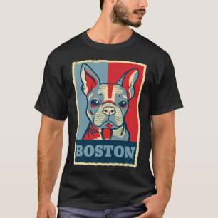Boston Terrier Dog Hunde Welpe Retro Vintag T-Shirt