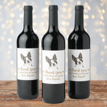 Boston Terrier Dog I do to Wedding Wine Label