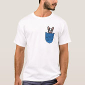 Boston Terrier Dog im Pocket-T - Shirt (Vorderseite)