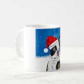 Boston Terrier Dog im Schnee Weihnachtsfeiertag Kaffeetasse (Vorderseite Links)
