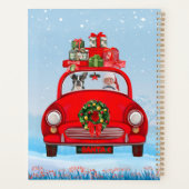 Boston Terrier Dog in Auto mit dem Weihnachtsmann Planer (Rückseite)