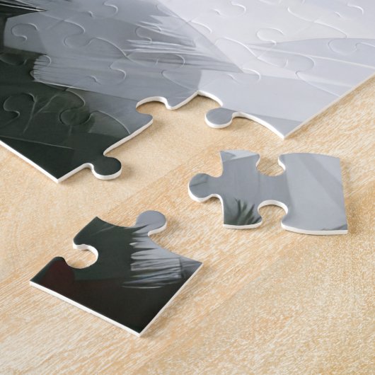 Boston Terrier Dog in Schneeweihen Puzzle (Seite)